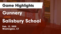 Gunnery  vs Salisbury School Game Highlights - Feb. 12, 2020