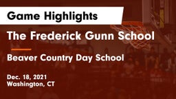 The Frederick Gunn School vs Beaver Country Day School  Game Highlights - Dec. 18, 2021