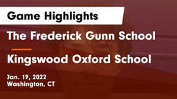 The Frederick Gunn School vs Kingswood Oxford School Game Highlights - Jan. 19, 2022
