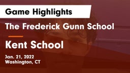 The Frederick Gunn School vs Kent School Game Highlights - Jan. 21, 2022