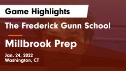 The Frederick Gunn School vs Millbrook Prep Game Highlights - Jan. 24, 2022
