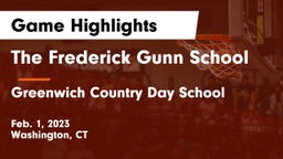 The Frederick Gunn School vs Greenwich Country Day School Game Highlights - Feb. 1, 2023