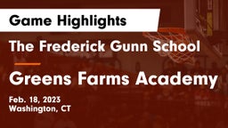 The Frederick Gunn School vs Greens Farms Academy Game Highlights - Feb. 18, 2023