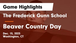 The Frederick Gunn School vs Beaver Country Day Game Highlights - Dec. 15, 2023