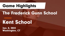 The Frederick Gunn School vs Kent School Game Highlights - Jan. 8, 2024