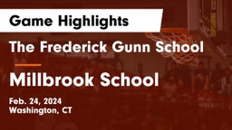The Frederick Gunn School vs Millbrook School Game Highlights - Feb. 24, 2024