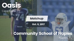 Matchup: Oasis  vs. Community School of Naples 2017