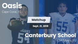 Matchup: Oasis  vs. Canterbury School 2018