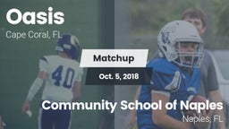 Matchup: Oasis  vs. Community School of Naples 2018