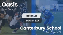 Matchup: Oasis  vs. Canterbury School 2020