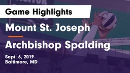 Mount St. Joseph  vs Archbishop Spalding  Game Highlights - Sept. 6, 2019