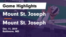 Mount St. Joseph  vs Mount St. Joseph  Game Highlights - Oct. 11, 2019
