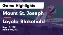 Mount St. Joseph  vs Loyola Blakefield  Game Highlights - Sept. 3, 2021