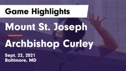 Mount St. Joseph  vs Archbishop Curley Game Highlights - Sept. 22, 2021