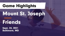 Mount St. Joseph  vs Friends Game Highlights - Sept. 24, 2021