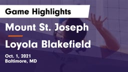 Mount St. Joseph  vs Loyola Blakefield  Game Highlights - Oct. 1, 2021