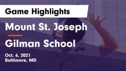 Mount St. Joseph  vs Gilman School Game Highlights - Oct. 6, 2021
