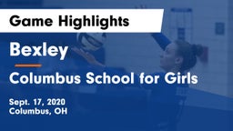 Bexley  vs Columbus School for Girls Game Highlights - Sept. 17, 2020