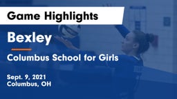 Bexley  vs Columbus School for Girls  Game Highlights - Sept. 9, 2021