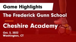 The Frederick Gunn School vs Cheshire Academy  Game Highlights - Oct. 3, 2022