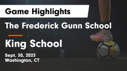 The Frederick Gunn School vs King School Game Highlights - Sept. 30, 2023