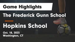 The Frederick Gunn School vs Hopkins School Game Highlights - Oct. 18, 2023