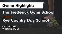 The Frederick Gunn School vs Rye Country Day School Game Highlights - Oct. 25, 2023