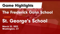 The Frederick Gunn School vs St. George's School Game Highlights - March 22, 2022
