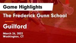 The Frederick Gunn School vs Guilford  Game Highlights - March 26, 2022