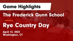 The Frederick Gunn School vs Rye Country Day Game Highlights - April 13, 2022