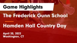 The Frederick Gunn School vs Hamden Hall Country Day  Game Highlights - April 20, 2022