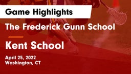 The Frederick Gunn School vs Kent School Game Highlights - April 25, 2022