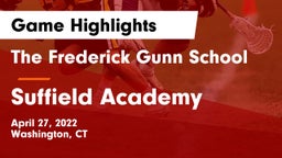 The Frederick Gunn School vs Suffield Academy Game Highlights - April 27, 2022