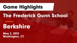 The Frederick Gunn School vs Berkshire  Game Highlights - May 2, 2022