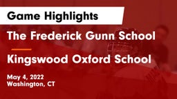 The Frederick Gunn School vs Kingswood Oxford School Game Highlights - May 4, 2022