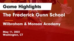 The Frederick Gunn School vs Wilbraham & Monson Academy  Game Highlights - May 11, 2022