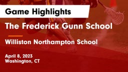 The Frederick Gunn School vs Williston Northampton School Game Highlights - April 8, 2023