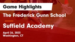 The Frederick Gunn School vs Suffield Academy Game Highlights - April 26, 2023