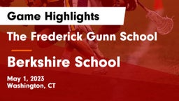 The Frederick Gunn School vs Berkshire  School Game Highlights - May 1, 2023