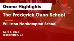 The Frederick Gunn School vs Williston Northampton School Game Highlights - April 6, 2024