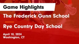The Frederick Gunn School vs Rye Country Day School Game Highlights - April 10, 2024
