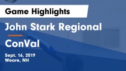 John Stark Regional  vs ConVal  Game Highlights - Sept. 16, 2019