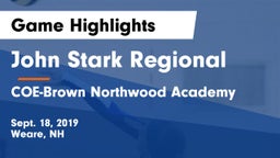 John Stark Regional  vs COE-Brown Northwood Academy Game Highlights - Sept. 18, 2019