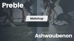 Matchup: Preble  vs. Ashwaubenon  2016