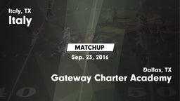 Matchup: Italy  vs. Gateway Charter Academy  2016