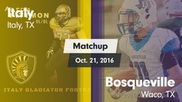 Matchup: Italy  vs. Bosqueville  2016