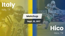 Matchup: Italy  vs. Hico  2017