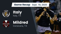 Recap: Italy  vs. Mildred  2020