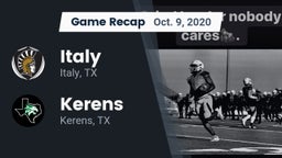 Recap: Italy  vs. Kerens  2020