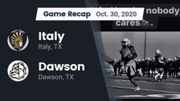 Recap: Italy  vs. Dawson  2020